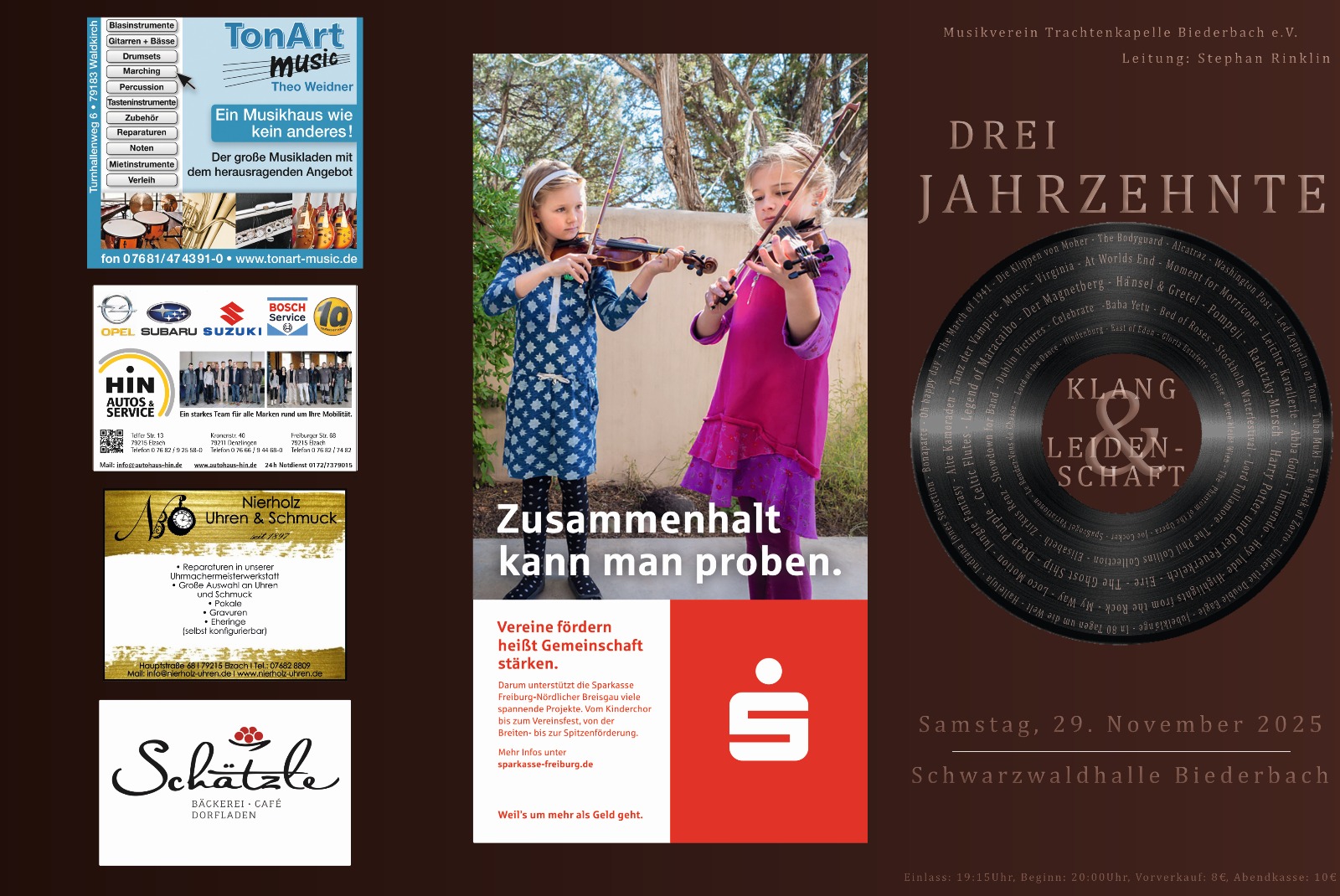 Drei Jahrzehnte - Sponsoren